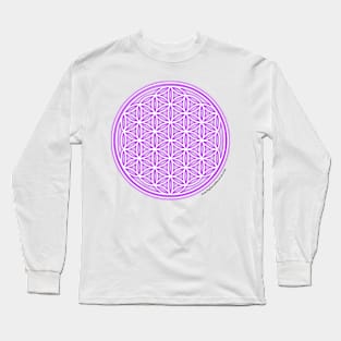 Purple Flower of Life Long Sleeve T-Shirt